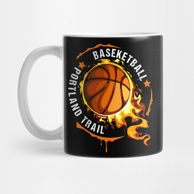 Graphic Basketball Name Portland Trail Classic Styles Team by Frozen Jack monster